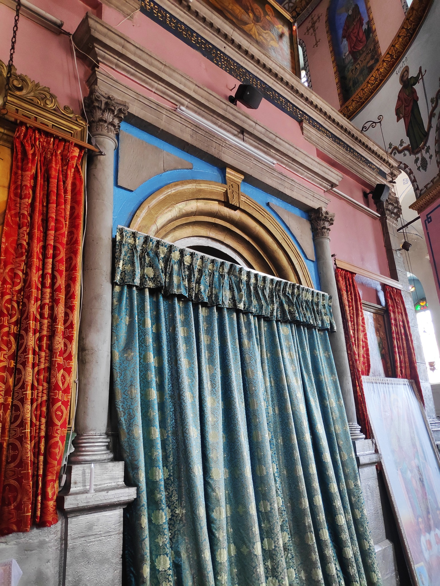 Interior with curtains